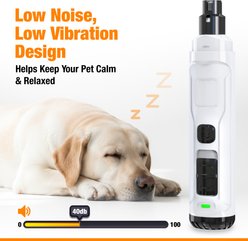 PETSPARX Low Noise Motor Rechargeable Dog Nail Grinder Kit, White slide 2 of 6
