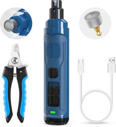 PETSPARX Low Noise Motor Rechargeable Dog Nail Grinder Kit, Dark Blue slide 1 of 6