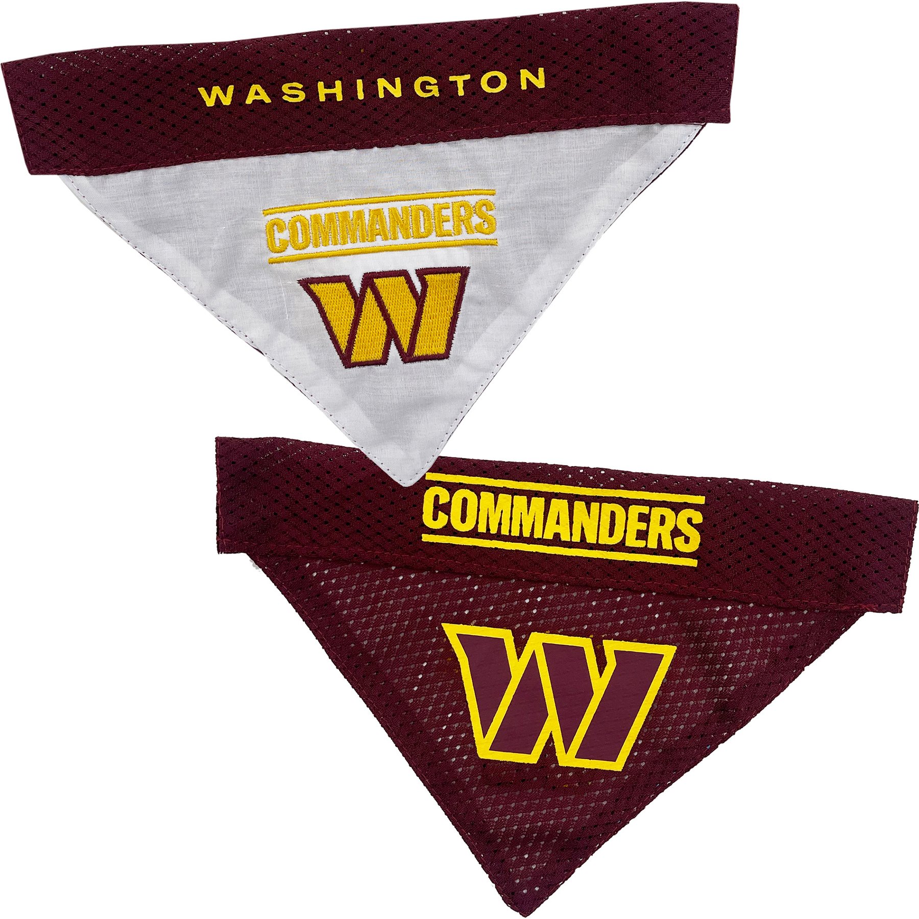 Pets First NFL Washington Commanders Reversible Dog Bandana, Large/X-Large