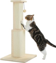 PAWZ Road 32-in Ultimate Large Cat Scratching Post with Woven Sisal, Beige