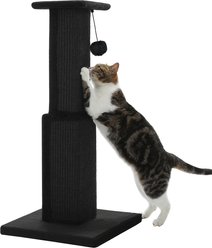 PAWZ Road 32-in Ultimate Large Cat Scratching Post with Woven Sisal, Black