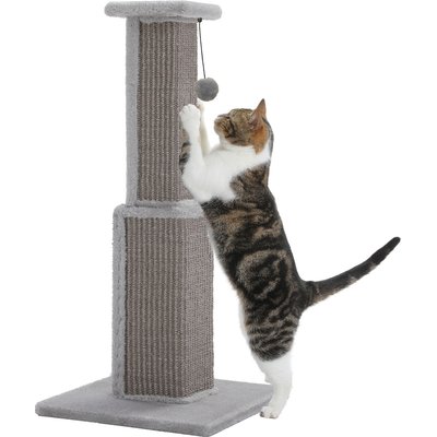 PAWZ Road PAWZ Road 32-in Ultimate Large Cat Scratching Post with Woven Sisal, Grey