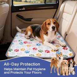 PatiencET Washable Colorful Paw Print Dog Pee Pads, 28 x 20-in, 2 count slide 2 of 7