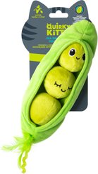 Quirky Kitty Peas in a Pod Cat Kicker Toy with Catnip, Multicolor