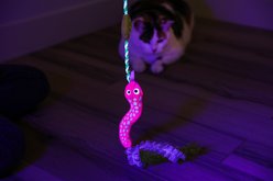 Quirky Kitty Glowing Forest Snake Cat Teasers Wands Toy with Catnip, Multicolor slide 2 of 4