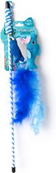 Quirky Kitty Cooling Ocean Shark Cat Teasers Wands Toy with Catnip, Multicolor