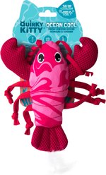 Quirky Kitty Cooling Ocean Lobster Cat Kicker Toy with Catnip, Multicolor