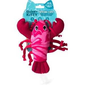 Quirky Kitty Cooling Ocean Lobster Cat Kicker Toy with Catnip, Multicolor
