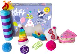 Quirky Kitty Birthday Box Cat Plush Toy with Catnip, Multicolor, 8 count slide 2 of 6