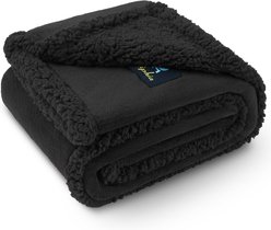 Luciphia Fluffy Waterproof Dog Blanket, Black, 57 x 40-in