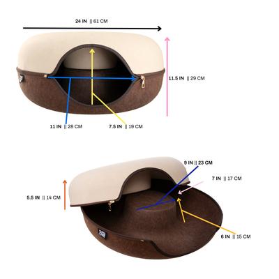 Show full view: Travel Cat Donut Cat Hideaway Cave & Scratcher Cat Bed, Meowcchiatio slide 8 of 9