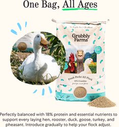 Grubbly Farms Fresh Pecks 18% Protein All Flock Crumble Feed, 30-lb bag slide 2 of 7