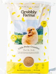 Grubbly Farms Little Pecks 19% Protein Starter Grower Crumbles Poultry Feed, 30-lb bag