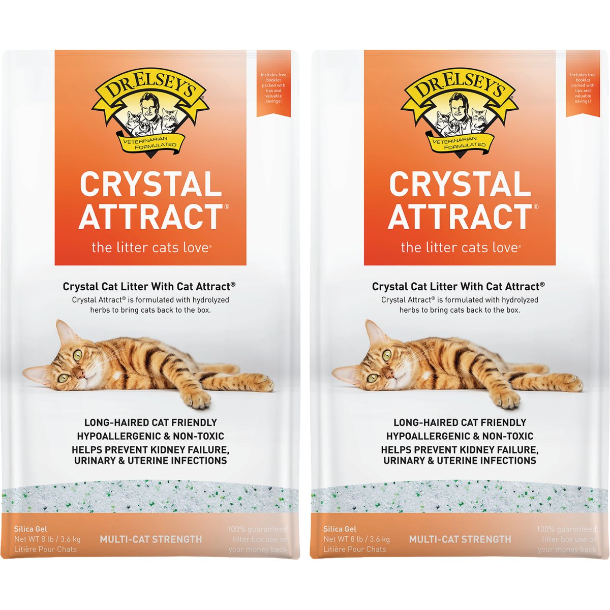 Dr. Elsey's Crystal Attract Crystal Cat Litter, 16-lb bundle