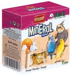 Vitapol by A&E Cage Company Infused Mineral Block Orange Bird Treats, 1.23-oz bag