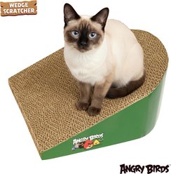 Angry Birds Green Pig Durable Cardboard Scratcher Wedge Cat Toy with Catnip, 13 x 6-in slide 2 of 6