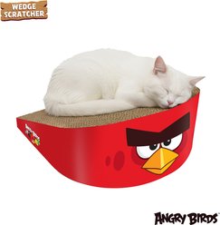 Angry Birds Red Bird Durable Cardboard Scratcher Wedge Cat Toy with Catnip, 13 x 6-in slide 2 of 6