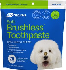 Ark Naturals Soft Brushless Toothpaste Small Dental Dog Treats, 12-oz bag