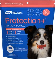 Ark Naturals Brushless Toothpaste Protection+ Small Dental Dog Treats, 12-oz bag, count varies