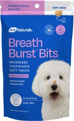 Ark Naturals Breath Bursts Peppermint Bits Small Dental Dog Treats, 4-oz bag