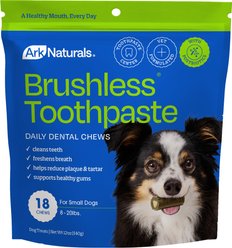 Ark Naturals Brushless Toothpaste Small Dental Dog Treats, 12-oz bag, count varies