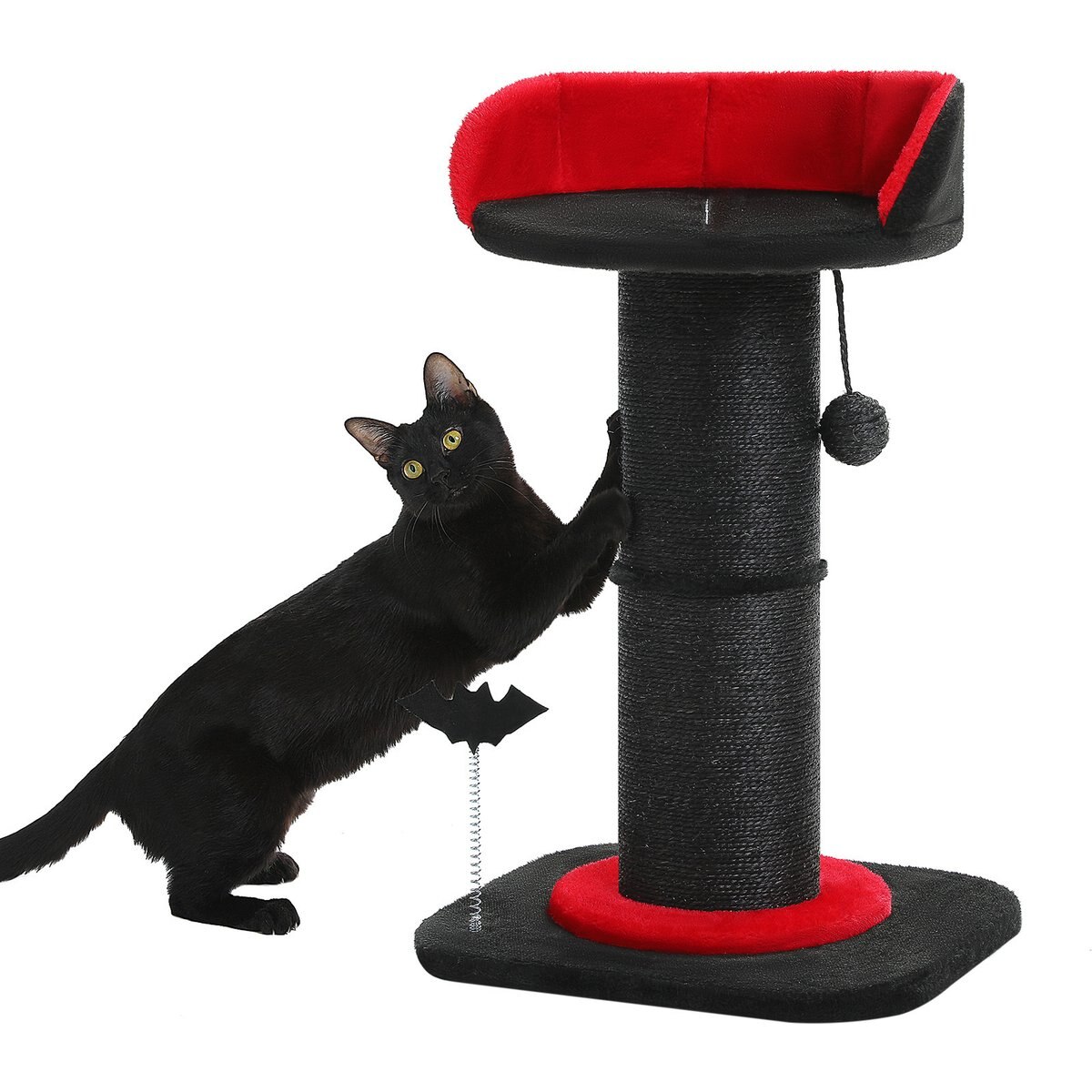 PAWZ Road Gothic Cat Tree with Super Thick Scratching Post, Black