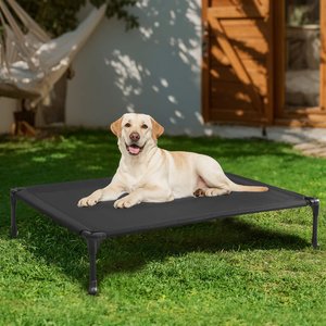 Veehoo Cooling Elevated Dog Bed, Black, Large