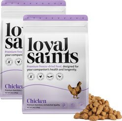 Loyal Saints Chicken Grain-Free Adult Freeze-Dried Dog Food, 28-oz bundle