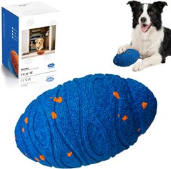Cozypal Smart Interactive Self-Moving, Auto-Vibrating & Bouncing Electronic Tough Oval Ball Motion Dog Toy, Blue