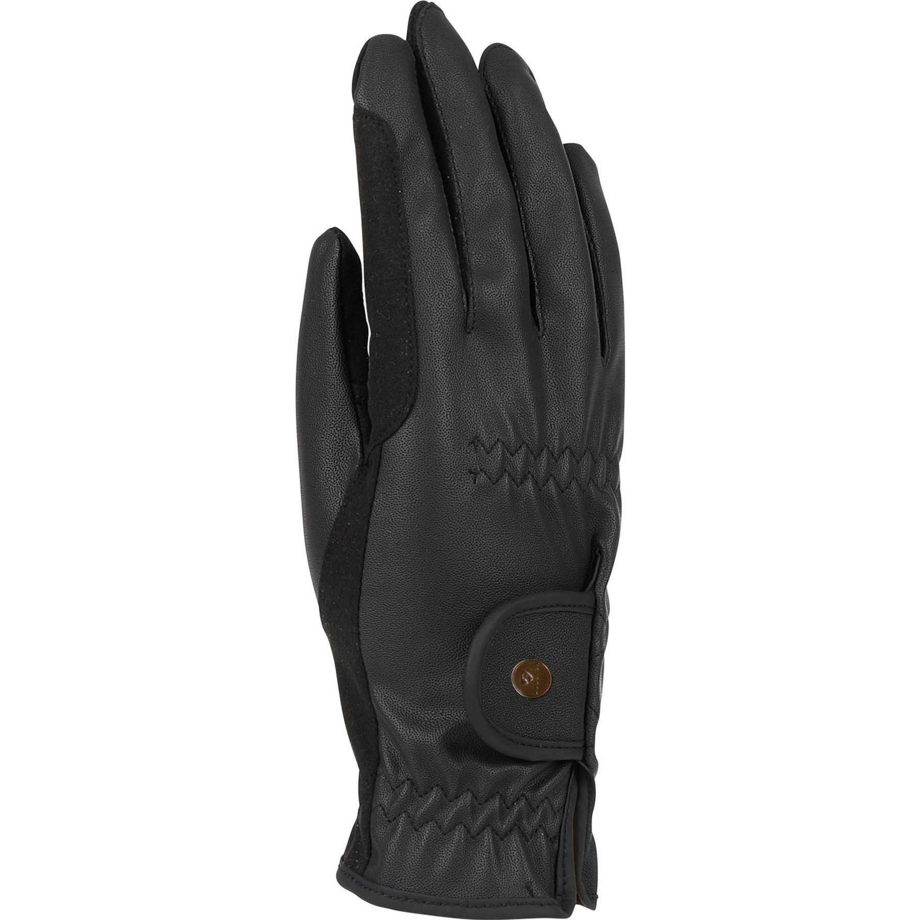 Shires Equestrian Products Aubrion PU Ladies Horse Riding Gloves, Black, Medium