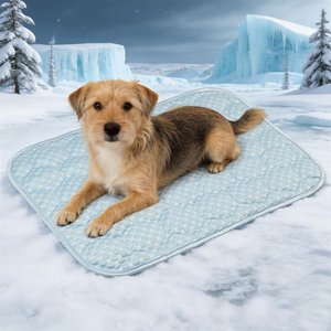 Heeyoo Double-Side Designed Cooling Washable Thicken Cooling Mat Dog Bed, Blue, 36.0 x 23.0-in