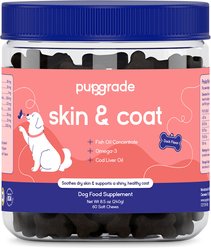 PupGrade Skin & Coat Omega-3 Fish Oil Soft Chew Supplement for Dogs, 60 count