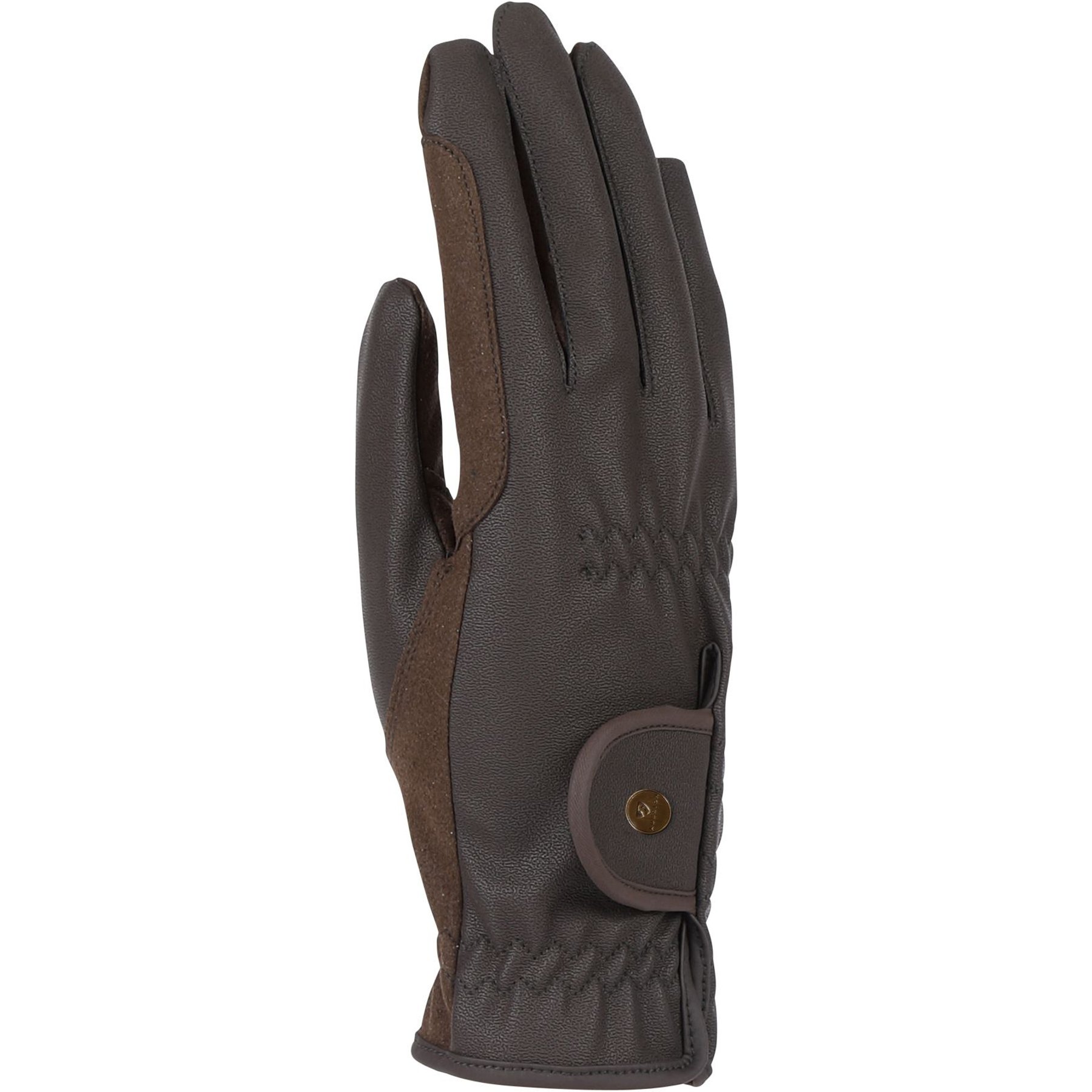 Shires Equestrian Products Aubrion PU Ladies Horse Riding Gloves, Brown, X-Large