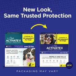 TevraPet Activate II Flea & Tick Prevention Spot Treatment for X-Large Dogs, over 55 lbs, 4 Doses slide 2 of 7