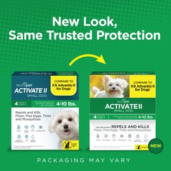 TevraPet Activate II Flea & Tick Prevention Spot Treatment for Small Dogs, 4-10 lbs, 4 Doses slide 2 of 6