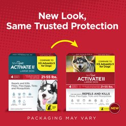 TevraPet Activate II Flea & Tick Prevention Spot Treatment for Large Dogs, 21-55 lbs, 4 Doses slide 2 of 6