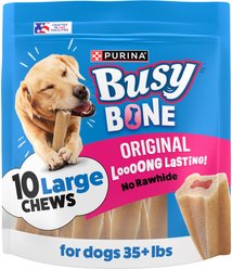 Busy Bone Original Long-Lasting Real Meat Large Dog Treats, 10 count