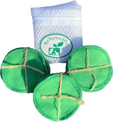RenewedPet Reusable Cotton Pet Grooming Pads, Green, 30 count slide 2 of 2