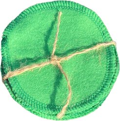 RenewedPet Reusable Cotton Pet Grooming Pads, Green, 10 count