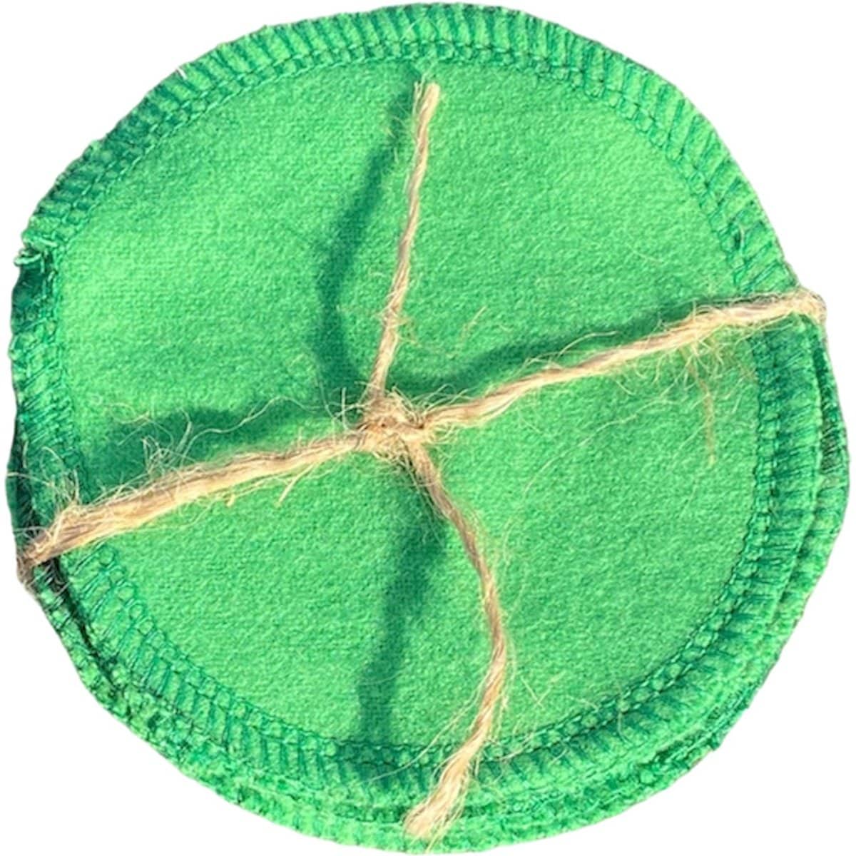 RenewedPet Reusable Cotton Pet Grooming Pads, Green, 10 count