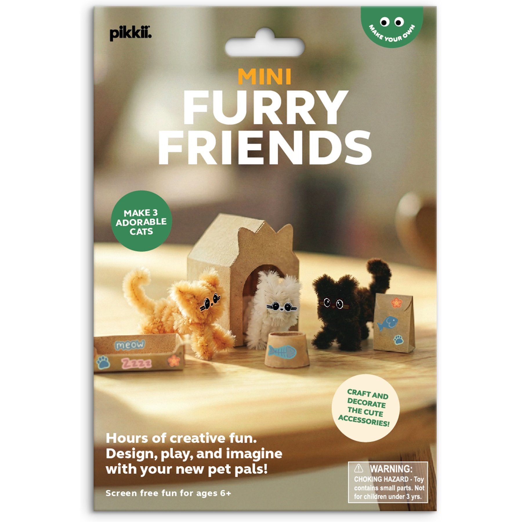 Pikkii Furry Friends Puzzle, 12 count