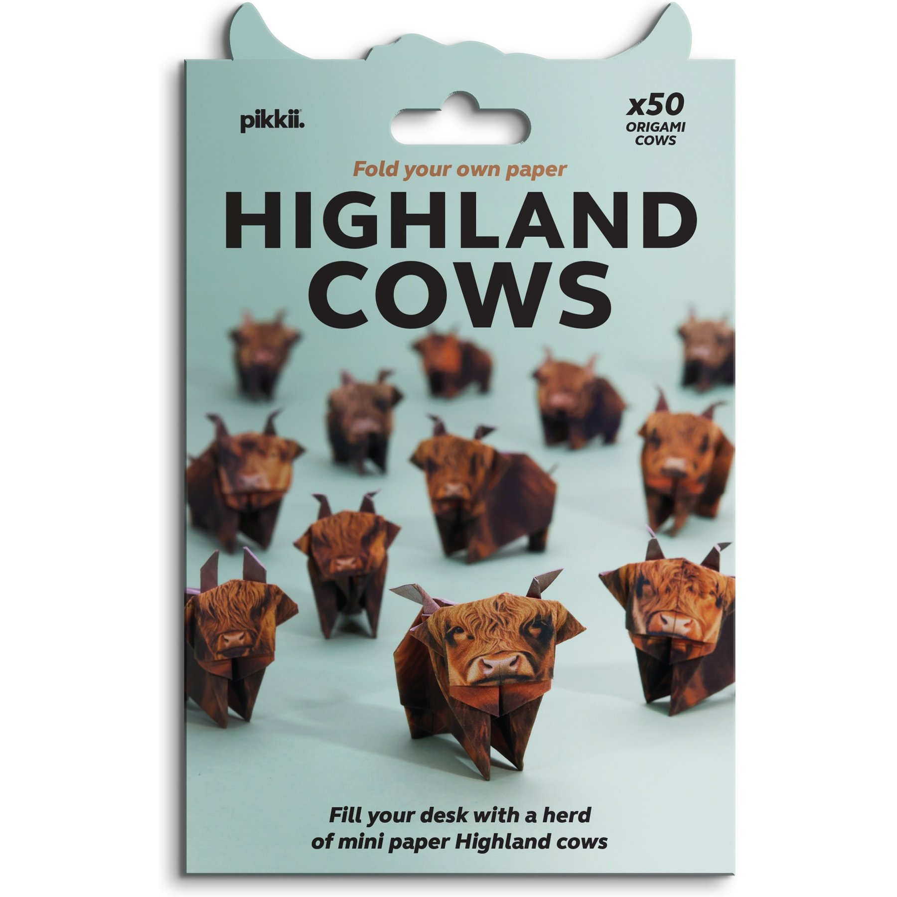 Pikkii Paper Highland Cow Puzzle, 15 count