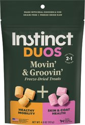 Instinct Duos Movin' & Groovin' Grain-Free Freeze-Dried Dog Treats, 4-oz bag