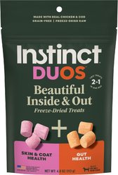 Instinct Duos Beautiful Inside & Out Grain-Free Freeze-Dried Dog Treats, 4-oz bag