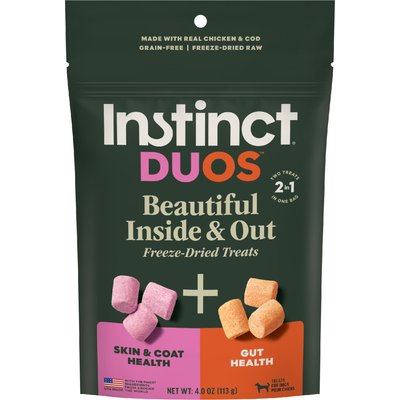 Instinct Instinct Duos Beautiful Inside & Out Grain-Free Freeze-Dried Dog Treats, 4-oz bag