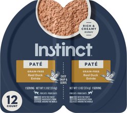 Instinct Pate Split Cup Grain-Free Real Duck Entree Wet Cat Food, 2.64-oz cup, case of 12