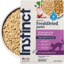 Instinct FreshDried Pates Grain-Free Farm-Raised Rabbit Entree Freeze-Dried Cat Food, 13-oz bag