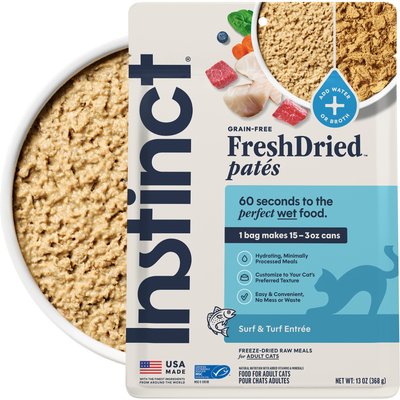 Instinct Instinct FreshDried Pates Grain-Free Surf & Turf Entree Freeze-Dried Cat Food, 13-oz bag