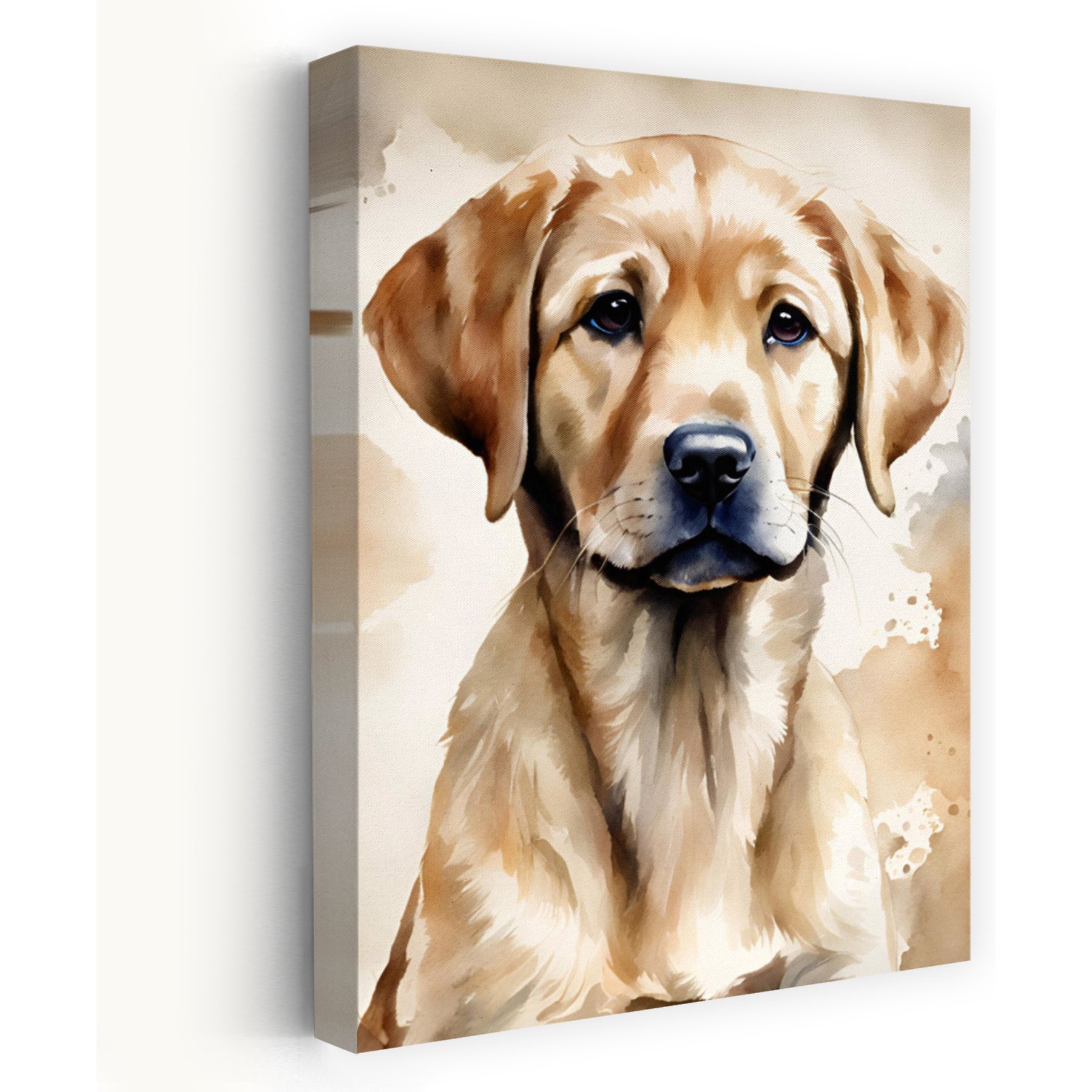 Trend Board Life Golden Retriever Aquarell Canvas Wall Art Pet Gift Decor, Multicolor, 36 x 24-in