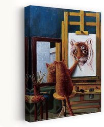 Trend Board Life Norman Catwell Canvas Wall Art Pet Gift Decor, Multicolor, 18 x 12-in